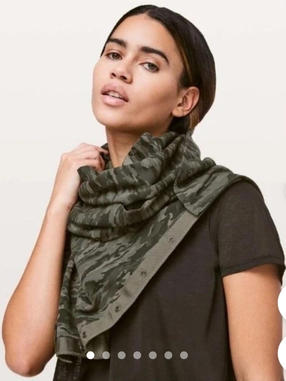 lululemon athletica Olive Green Camo Vinyasa Scarf Wrap